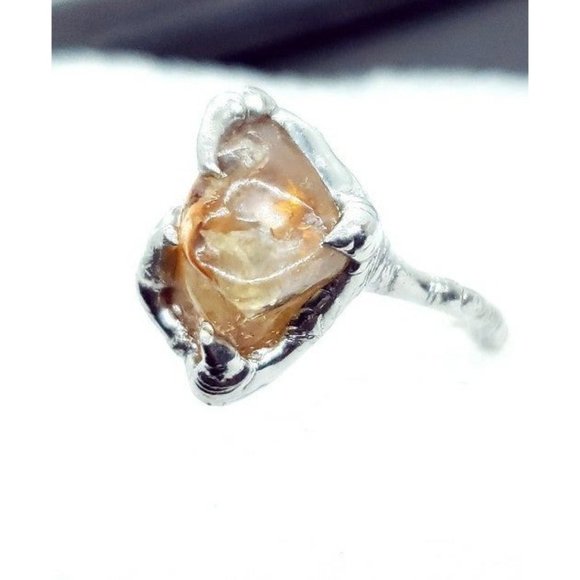 Citrine crystal ring handmade - Picture 6 of 12